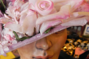 Pink hat with flowers
